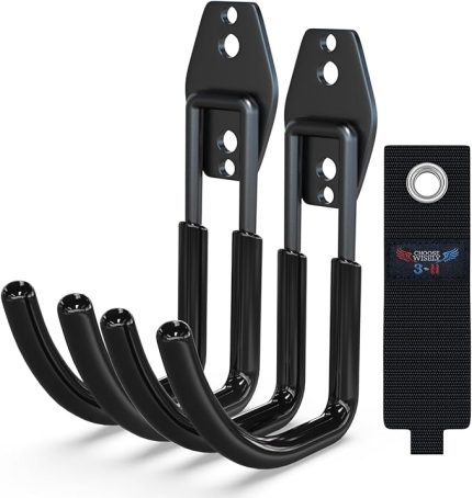 Hortum Tutucu Duvar 3 Parça, Bisiklet Duvar Kancası, 3 Noktalı Kaynak, Duvar Kancası Masif Çelik, 32 kg Yük, Bisiklet Askısı Duvar