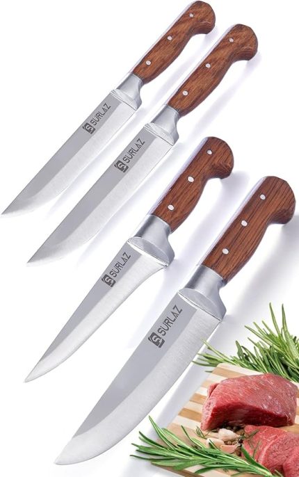 Handmade Kasap Kurban Serisi Bıçak Seti Et Sebze Yüzme Sıyırma Bıçak Mutfak Sürmene Bıçağı 4'lü