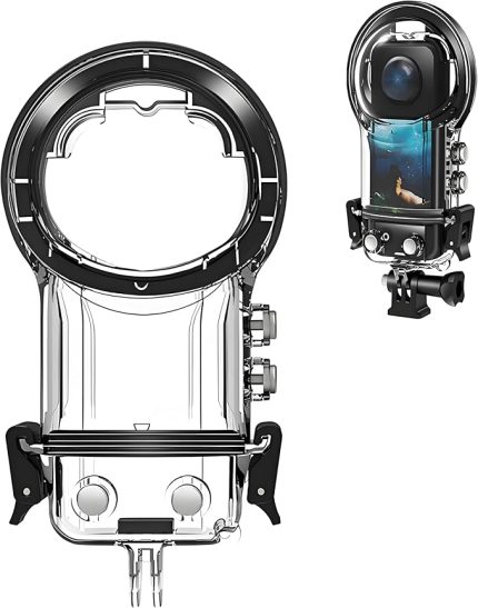 X5 için Görünmez Dalış Kılıfı, 50m/164ft Su Geçirmez Kılıf Koruyucu Sualtı Dalış Kabuğu, Montaj Braketi ile, Dalış Fotoğrafçılığı için Mükemmel