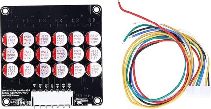 6S Aktif Ekolayzır Dengeleyici Lifepo4 / Lipo/LTO Pil Enerji Dengeleme Kapasitör Kartı