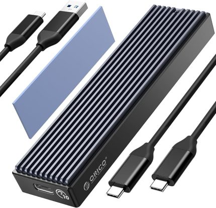 Case SSD M.2 NVMe SATA, M2 USB-C Adaptörü 3.2 Gen2 10Gbps PCIe NVMe, M.2 Enlosure 6Gbps NGFF B+M Anahtar (SSD SATA M Key için Değil), UASP Trim-M2PVM Desteği