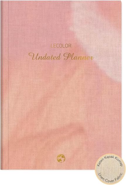 Color Keten Ciltli Süresiz Planlayıcı Pembe 17x24