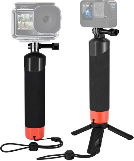 GoPro Hero 13/12/11/10/9, DJI Osmo Action 5 Pro/4/3 kamera için yüzen sap seti, su sporları, şnorkel, dalış için
