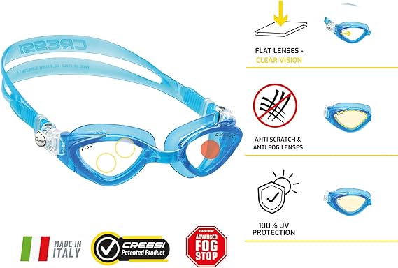 Fox Goggles - Premium Yetişkin Yüzme Gözlüğü Havuz ve Su Sporları, Buğu Önleyici%100 Anti UV, Tek Beden - Görsel 2