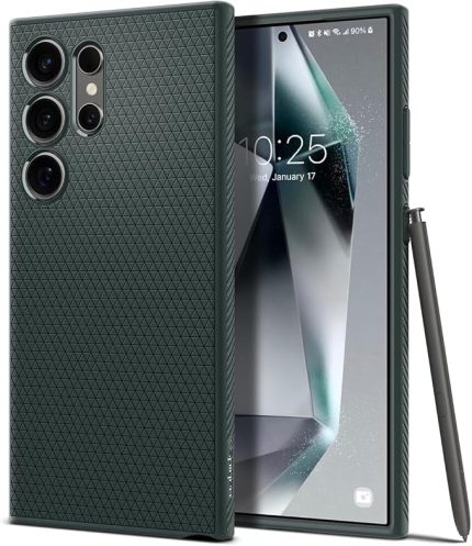Galaxy S24 Ultra ile Uyumlu Kılıf Liquid Air Kaymaz Dokulu Yüzey Yeşil Kapak - ACS07288 (Spigen TR Garantili)