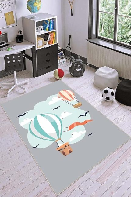 Tabanlı Makinede Yıkanabilen Bebek Halısı AR1123