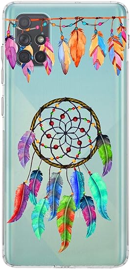 Samsung Galaxy A71 ile Uyumlu Nazar Boncuğu 6 Baskılı Kamera Korumalı Şeffaf Silikon Kılıf