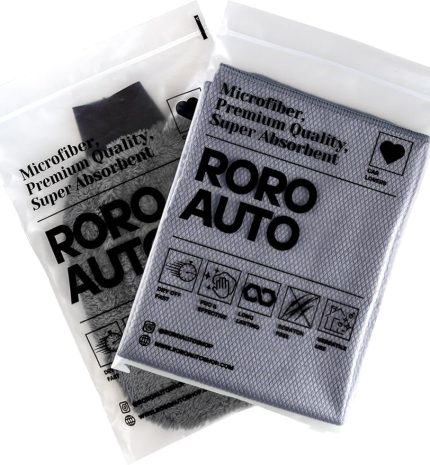 Mikrofiber Oto Cam Bezi 50X70 Gri & Gri Araba Yıkama Eldiven Seti
