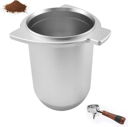 54 mm Espresso Dozaj Kupası Kahve Kupası Kahve Zemin Tartı Barista Accessrioes Alüminyum Metal Adaçayı Delonghi Breville Portafilter için, Gümüş