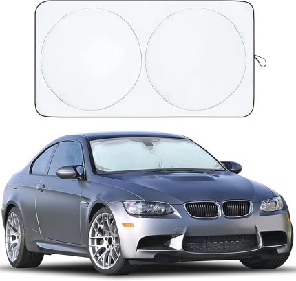 Araba Ön Cam Güneşlik Kolay Katlanabilir ve Yer Kaplamaz (150cm x 70cm) - UV Koruma ve Isı Azaltma Otomobil Güneşlikleri - Dayanıklı ve Hafif Ön Cam Gölgelik - Standart Boyutlara Uygun