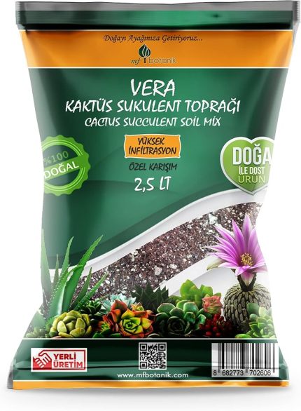 Botanik Kaktüs Sukulent Toprağı 2.5 Litre - Teraryum İçin Uygun Toprak