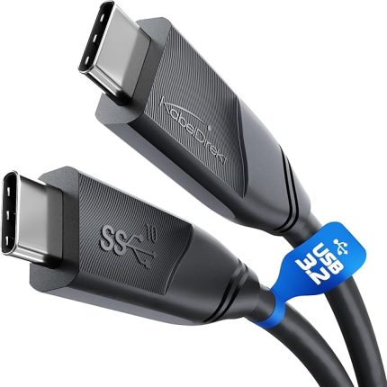 – USB-C kablosu, USB 3.2 Gen 2 – 2m (veri kablosu/şarj kablosu, güç dağıtımı ile 10 Gbit/s ve 100 W'a kadar şarj akımı/PD 3, entegre çip, siyah)