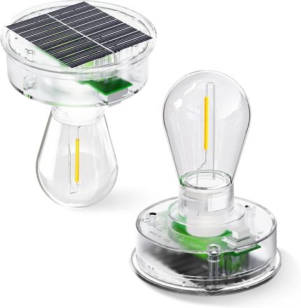 2 adet bahçe güneş enerjili lamba, yedek parça, 8 cm solar lamba, parlak LED ampullü, şeffaf yedek kapak, güneş enerjili lambalar, bahçe lambaları, kendin yap dekorasyon için