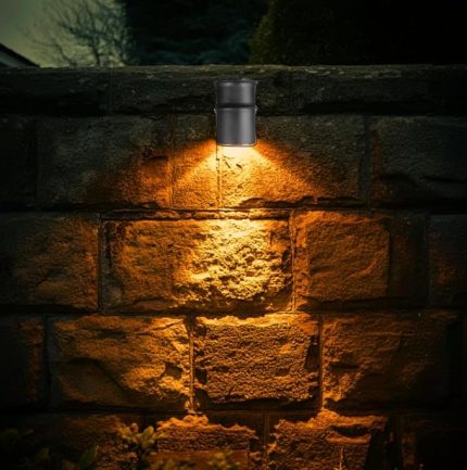 Geldi Tekli Çağlayan Aplik IP54 Dış Mekan Zita Bahçe Aydınlatma Duvar Apliği + Gu10 Led Ampul (Turuncu)