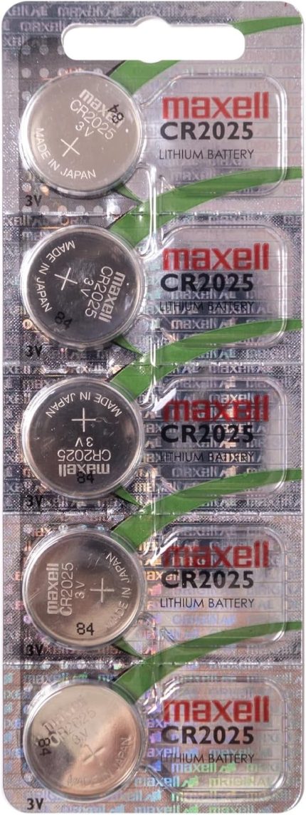 CR2025 piller, 5 adet, Lityum, 3 V, 170 mAh, gri