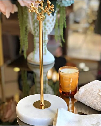 Kağıt Havluluk Rulo Metal Gold Peçetelik Dekoratif Ev Mutfak Banyo Düzenleyici