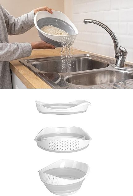 Lüx Katlanır Pirinç Süzgeci - Akordiyon Katlanabilir Süzgeç