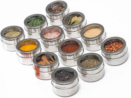 Mıknatıslı Kaliteli Çelik Baharatlık Takımı cin114-12