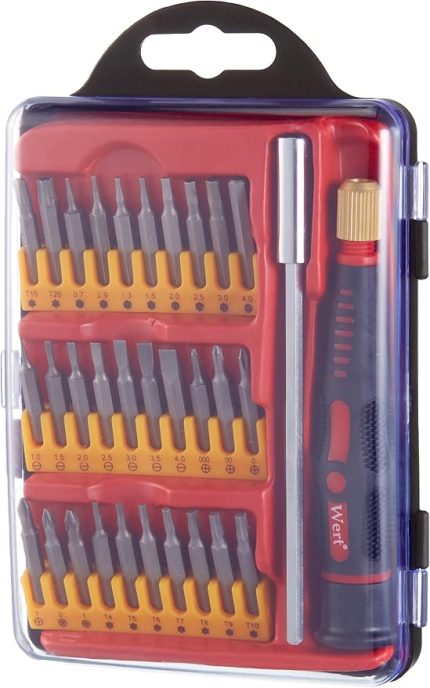 W 2254, Elektronikçi Tornavida Bits Uç Seti (32 Parça), Gri, Siyah, Kırmızı