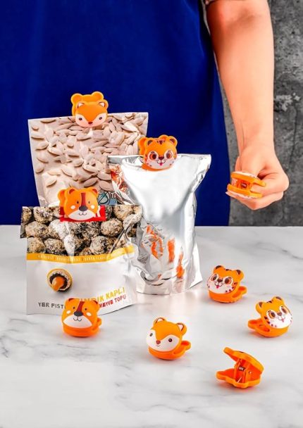 Amaçlı Klips,Gıda Saklama,Sevimli Paket Klipsi 3Lü Set