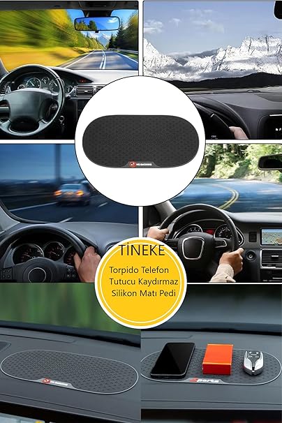 Araç Içi Torpido Kaydırmaz Telefon Tutucu Teleskopik Araba Silikon Telefon Tutucu Mat - Görsel 3