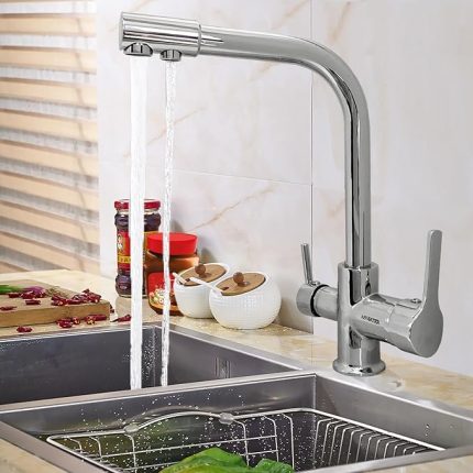 water Arıtma Bataryası 3 Yollu Musluk Sıcak-soğuk Mix Arıtma Krom, 41553YK