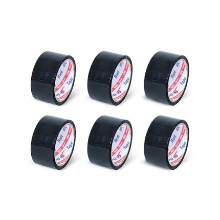 45 MM X 40 MT SİYAH KOLİ BANDI 6 ADET