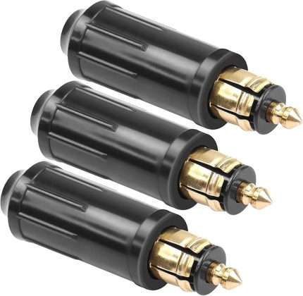 3PSC DIN Hella Erkek Fişler Avrupa 12V, DIN Çakmak Adaptörü Değiştirme Uyumlu, DIY Hella Onarım Fişi Motosikletler Ile