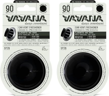 Spin Araba Klima Kokusu - Profesyonel Otomobil Kokusu | BPA & Sıvı İçermez | 90 Gün Etkili - 2'li Set (MYSTIC)