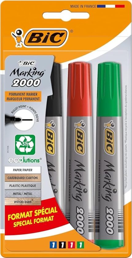 Intensity Marker 2000 Yuvarlak Uçlu Permanent Markör 4'lü Blister, 4 Farklı Renk, 1.7 mm Uç