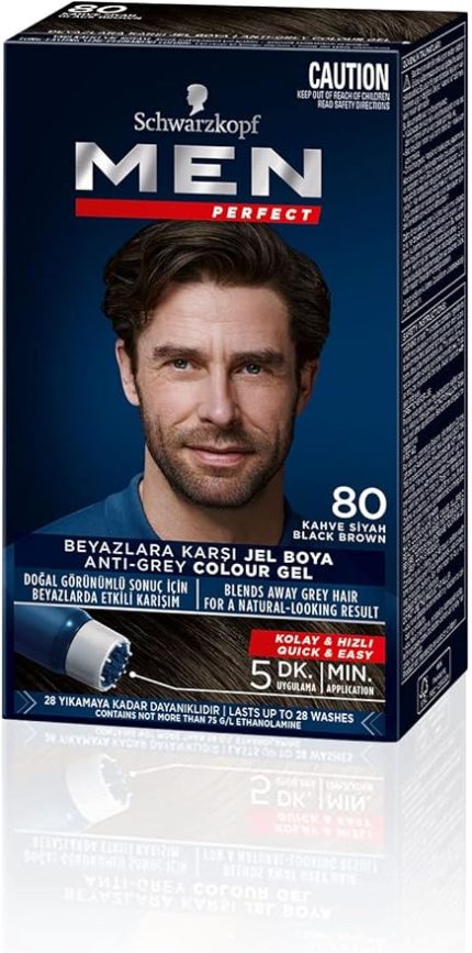 Men Perfect Saç Boyası 80 - Kahve Siyah, 80 Ml