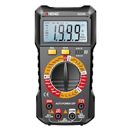 SZ305 Multimetre Kondansatör Test Cihazları Profesyonel 1999 Akıllı Voltmetre Ohm Metreyi Hızlı Doğru Bir Şekilde Ölçer Gerilim Akım Direnç Kondansatör Frekansı Diyot hFE