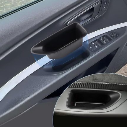 Seat Leon MK3 Cupra 5F 2013-2019 ile uyumlu kapı saklama kutusu, kaymaz mat eşya bölmesi, aksesuar, düzenleyici tepsi torpido gözü ön kapı sol ve sağ 2 adet