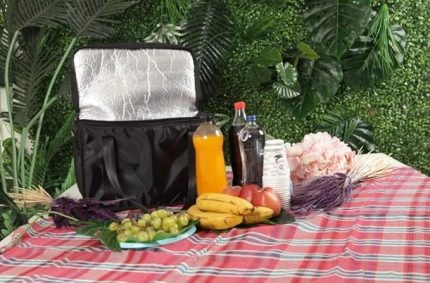 Sıcak Soğuk Tutucu Çanta Termal Kamp Piknik Plajda Paket Servis Çantası ölçüleri : 40 * 25 * 20 (siyah)