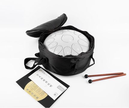 JTN-1213 13 Ses Ton Çelik Handpan Tongue Davulu, 12 Inç, Beyaz