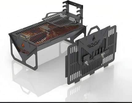 Izgaralı 2mm Katlanır Mangal. Fermuarlı Çantalı Pratik Mangal
