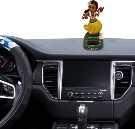 Kontrol Paneli için Araba Süsleri,Araba Hawaii Kız Minyatür Bebek - Güneş Enerjili Sallayarak Kafa Oyuncak, Süsleme u, Dans Eden Kızlar Ev asyonu
