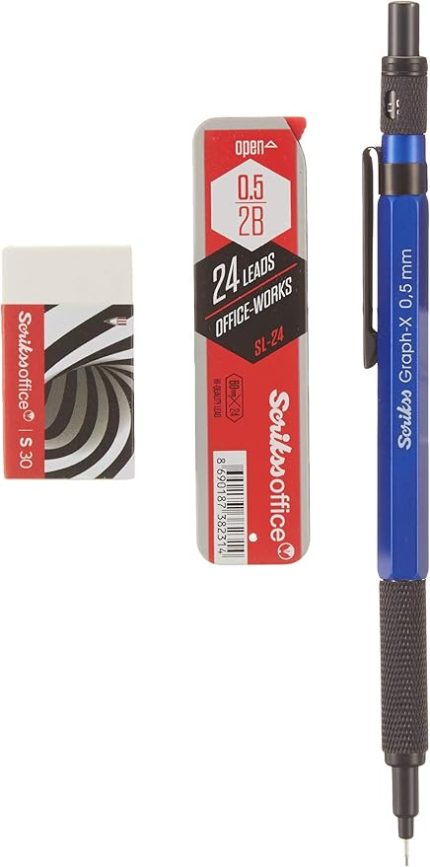 Office Graphx 3'lü Set Versatil Kalem 0.5 Mm Mavisilgimin 0.5 Mm