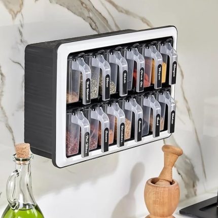 12 Li Kendinden Yapışkanlı Kaşıklı Kapaklı Baharatlık Takımı-etiketli Baharatlık