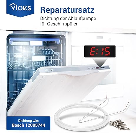 Pompa başlığı contası Bosch 12005744 için yedek parça bulaşık makinesi pompa contası Siemens Neff E15 onarım seti pompa başlığı contası bulaşık makinesi aksesuarı - Görsel 2