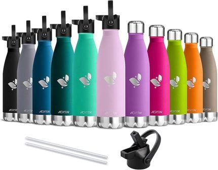 Vakum yalıtımlı içecek şişesi – 750 ml – su şişesi, BPA içermez, 24 saat soğuk ve 12 saat sıcak tutar, çocuklar, okul, spor, açık hava, bisiklet, fitness için ideal termos şişe