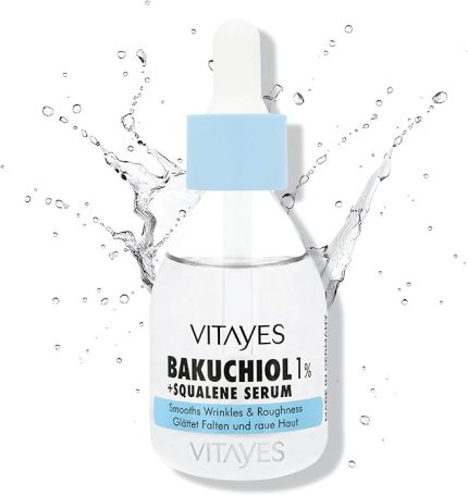 Retinol Alternatifi Bakuchiol%1 ve Squalene Cilt Serumu, Kırışıklık Karşıtı, Cilt Onarıcı, Sıkılaştırıcı, Hücre Yenileyici, Vegan, Gündüz ve Gece Serumu, 30 ml