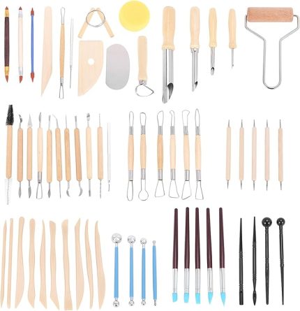 61 ADET Seramik Kil Alet Seti Polimer Kil Alet Seti Seramik Heykel Seramik Alet Seti