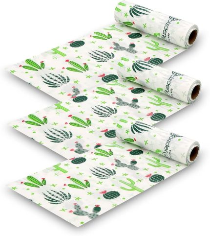 Masa ve Aktivite Piknik Örtüsü Kullan At Sıvı Geçirmez 3 Rulo (Rulo içi:10 adet) KAKTÜS 100x120cm