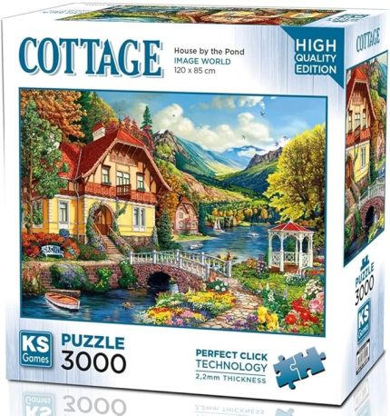Games 3000 Parça Gölet Kenarındaki Ev Puzzle
