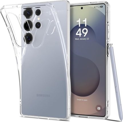 Galaxy S25 Ultra ile Uyumlu Kılıf Liquid Crystal Sararmaya Dayanıklı ince Şeffaf Kapak - ACS08948 (Spigen TR Garantili)
