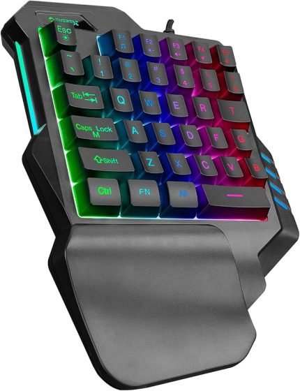 KB-R177 SALVO Siyah USB Led Işıklı Q 35 Tuşlu Multimedya Mini Gaming Oyuncu Klavyesi