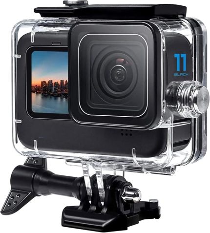 60 m su geçirmez gövde, GoPro Hero 12/Hero 11/Hero 10/Hero 9 Black ile uyumlu, su altı dalış aksesuarı, Go Pro Hero 12, 11, 10, 9 aksiyon kameraları için
