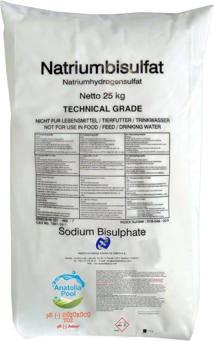 Pool Ph (-) Düşürücü Toz 25 Kg PP Torba (Ph - Reducer)