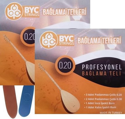 BYC20-2 Uzun Sap Bağlama Teli 2 Takım Saz Teli 2 Mızrap